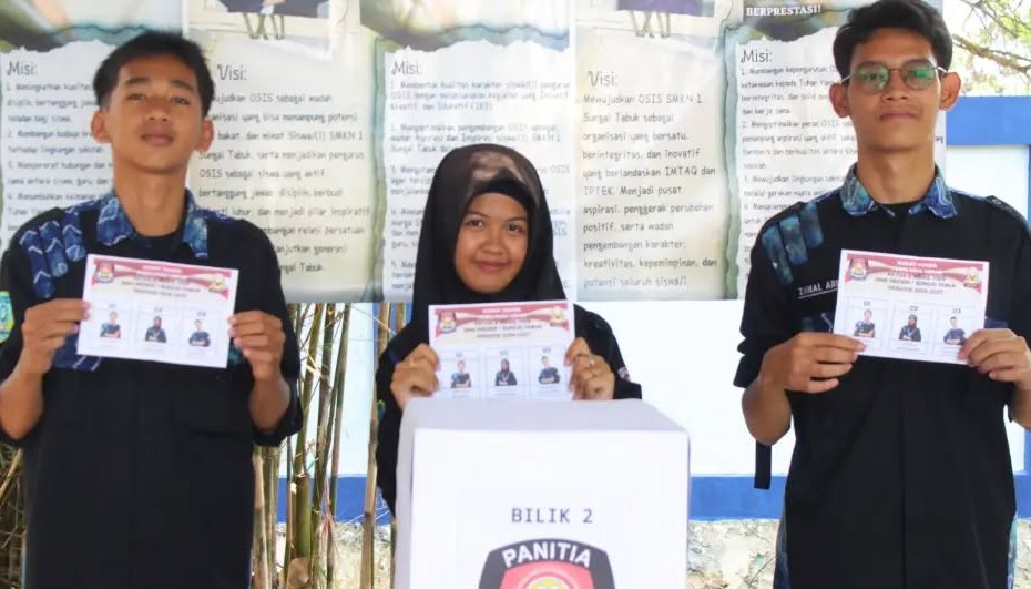 Pemilihan Calon Ketua OSIS SMKN 1 Sungai Tabuk Periode 2026/2027